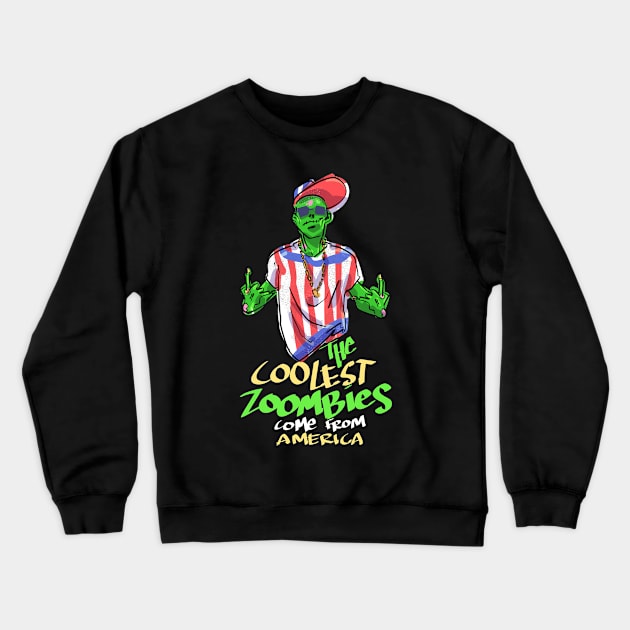 Halloween Zombies Crewneck Sweatshirt by TheBestHumorApparel